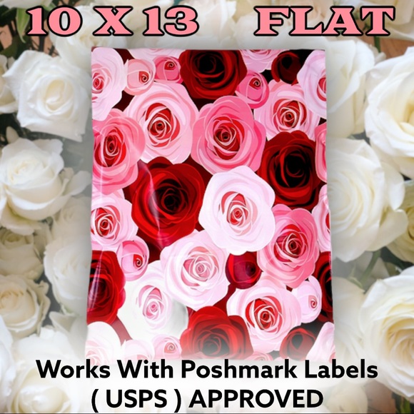 25 10X13 Rose Poly Mailers PRICE IS FIRM - Picture 2 of 8